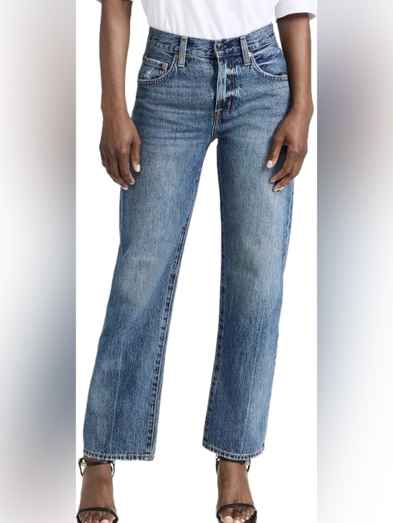 pistola Denim - Pistola Lexi Mid Rise, Signature Bowed Straight Jeans in Artisan wash